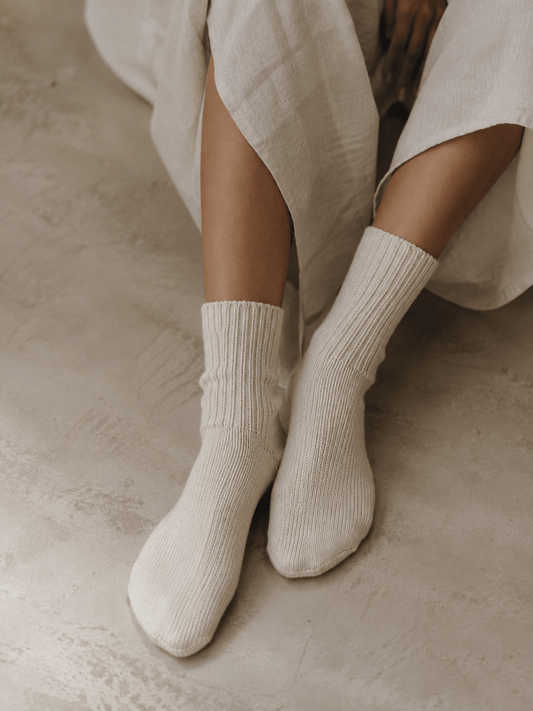 Alpaca Ribbed Socks - TEJIDO