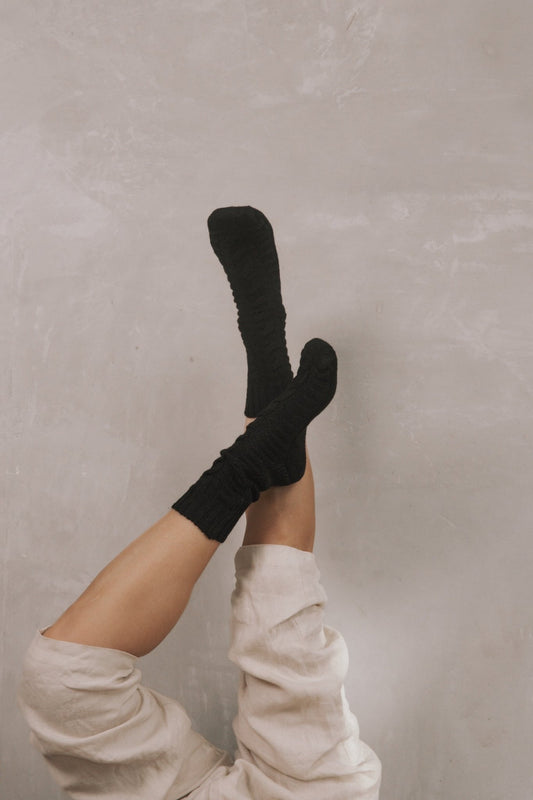 Alpaca Cable Socks - TEJIDO