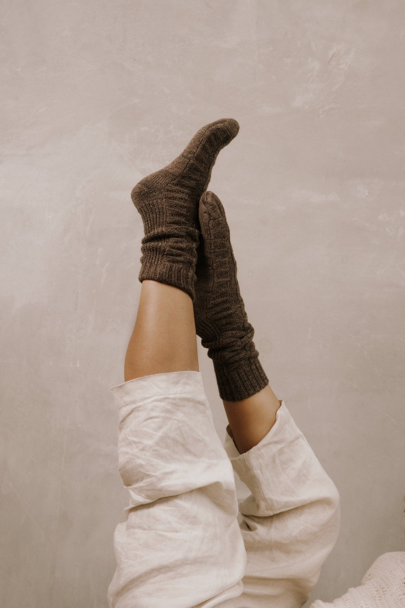 Alpaca Cable Socks - TEJIDO