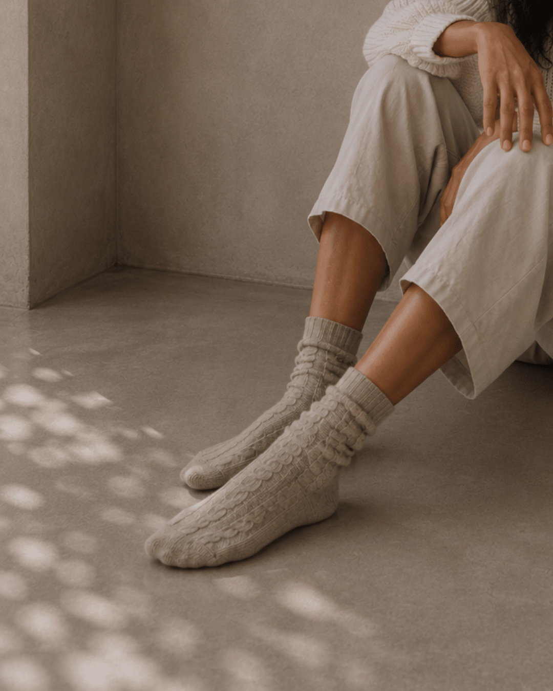 Alpaca Cable Socks - TEJIDO