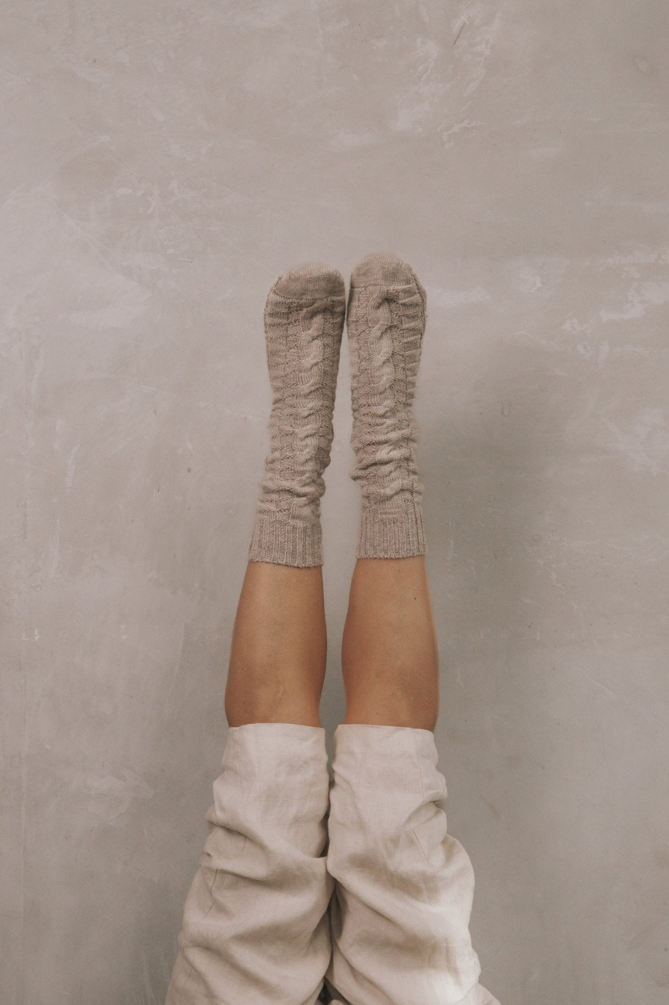 Alpaca Cable Socks - TEJIDO