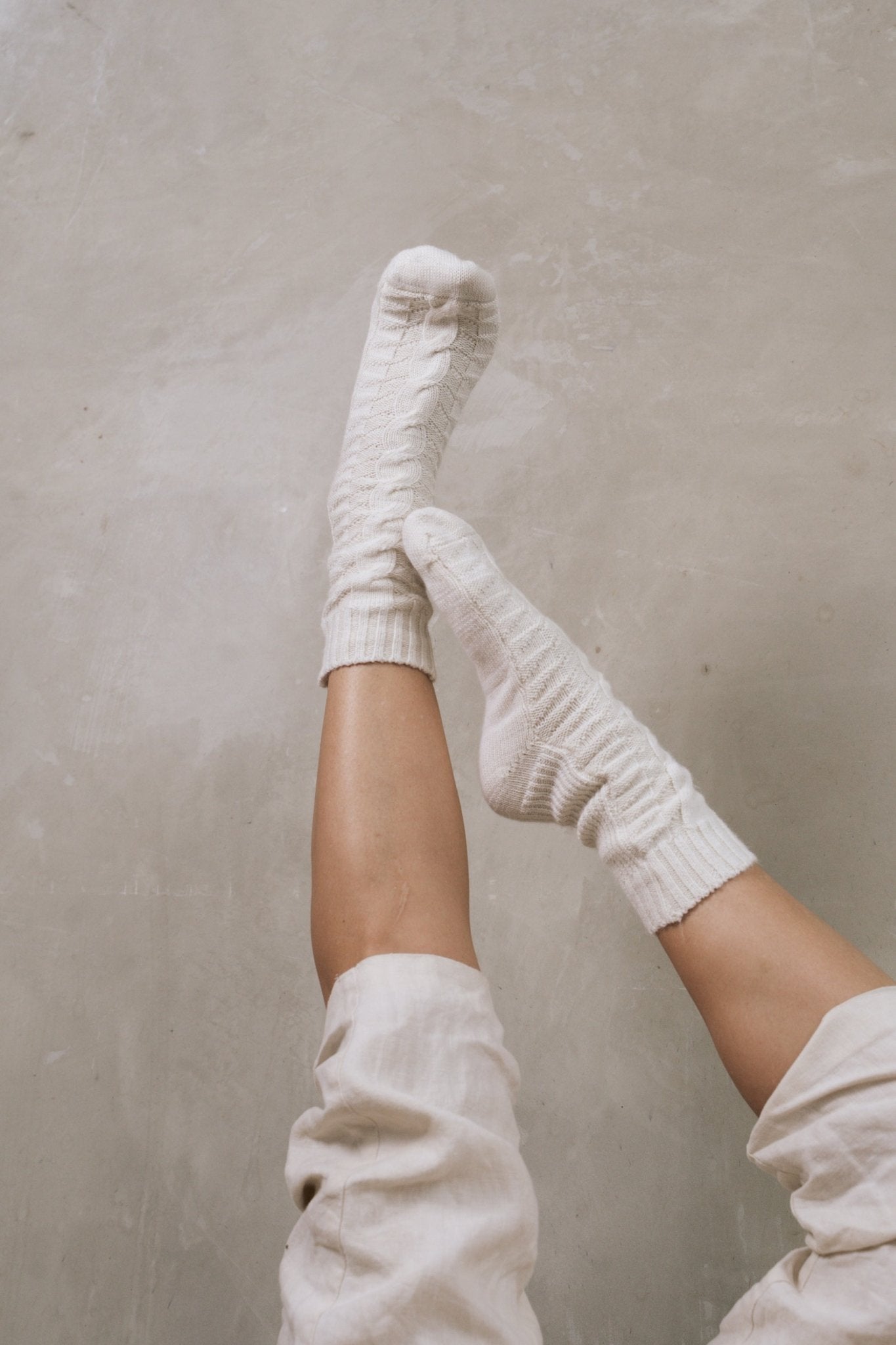 Alpaca Cable Socks - TEJIDO