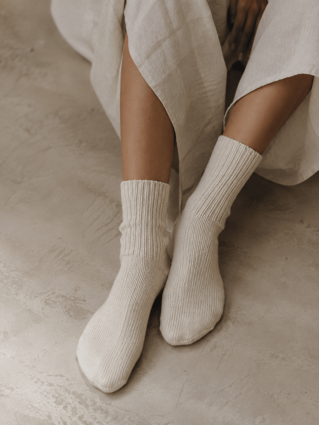 Alpaca Ribbed Socks - TEJIDO