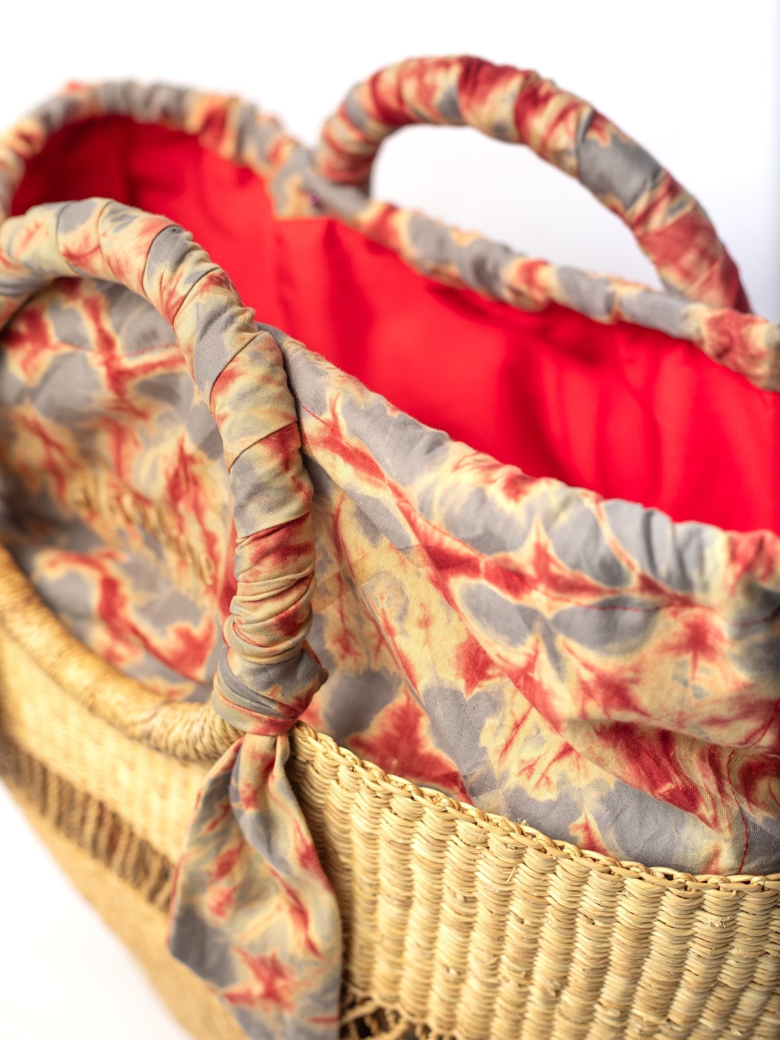 Butterfly Bag Medium - Natural w/ Light Grey and Red Lining - TEJIDO