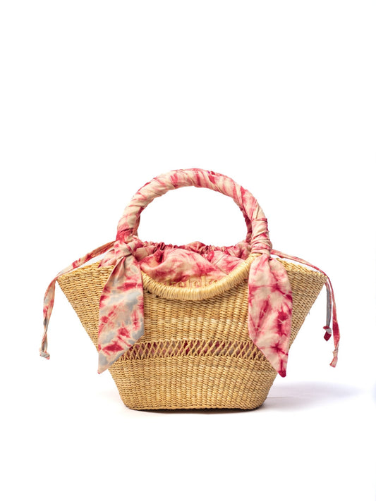 Butterfly Bag Small - Light Grey and Red Lining - TEJIDO