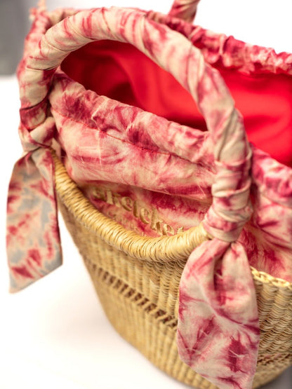 Butterfly Bag Small - Light Grey and Red Lining - TEJIDO
