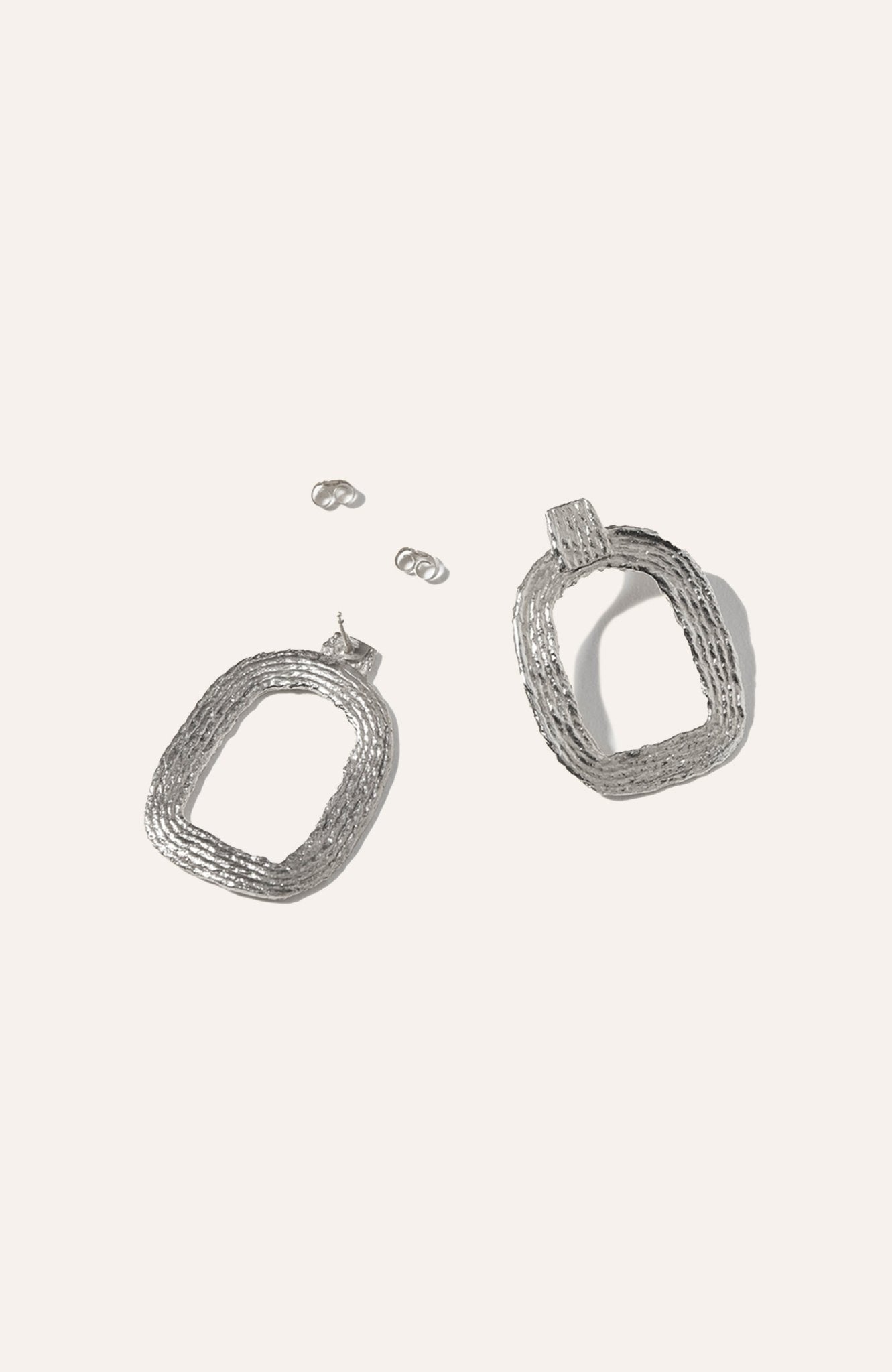 Eva Hoop Earrings - Sterling Silver - TEJIDO
