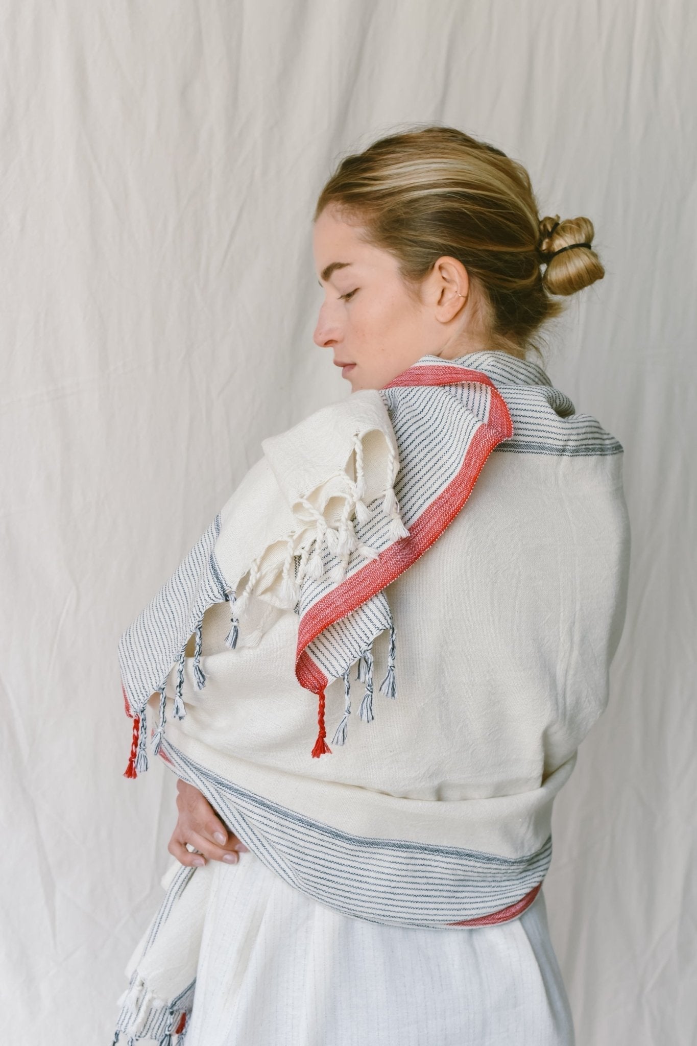 Ivory Cherry Tribeca Towel - TEJIDO