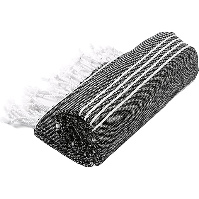 Pure Series: Sustainable Turkish Towel - Black - TEJIDO