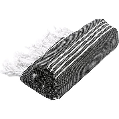 Pure Series: Sustainable Turkish Towel - Black - TEJIDO