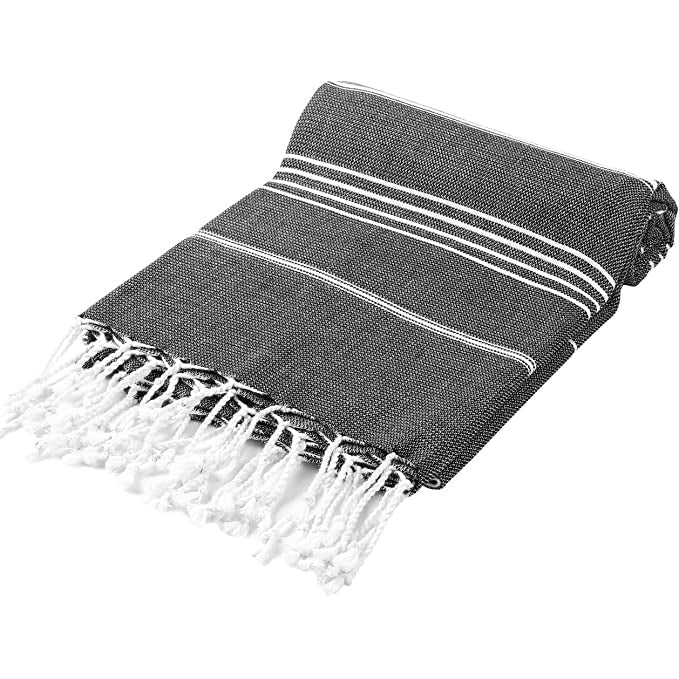 Pure Series: Sustainable Turkish Towel - Black - TEJIDO