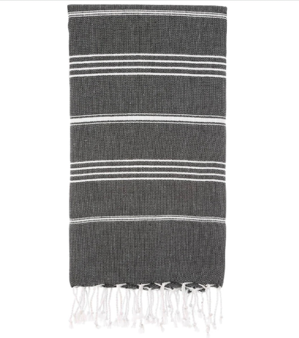 Pure Series: Sustainable Turkish Towel - Black - TEJIDO