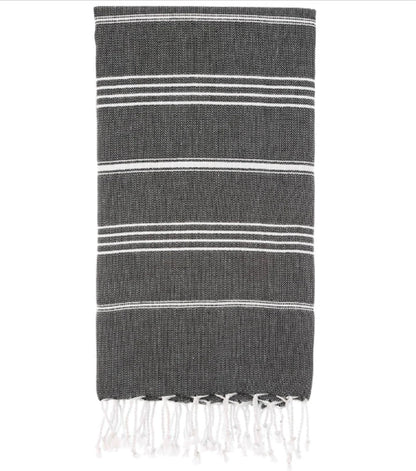 Pure Series: Sustainable Turkish Towel - Black - TEJIDO