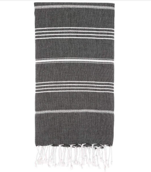 Pure Series: Sustainable Turkish Towel - Black - TEJIDO
