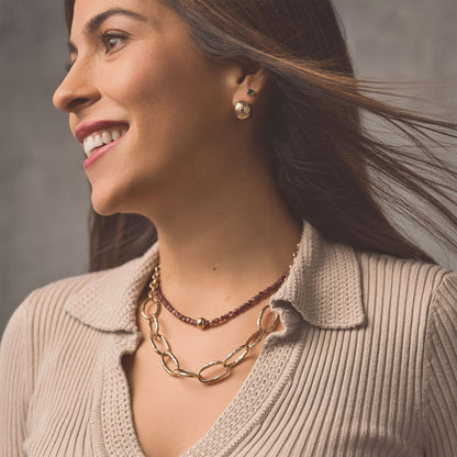 Raspberry Orb Necklace - TEJIDO