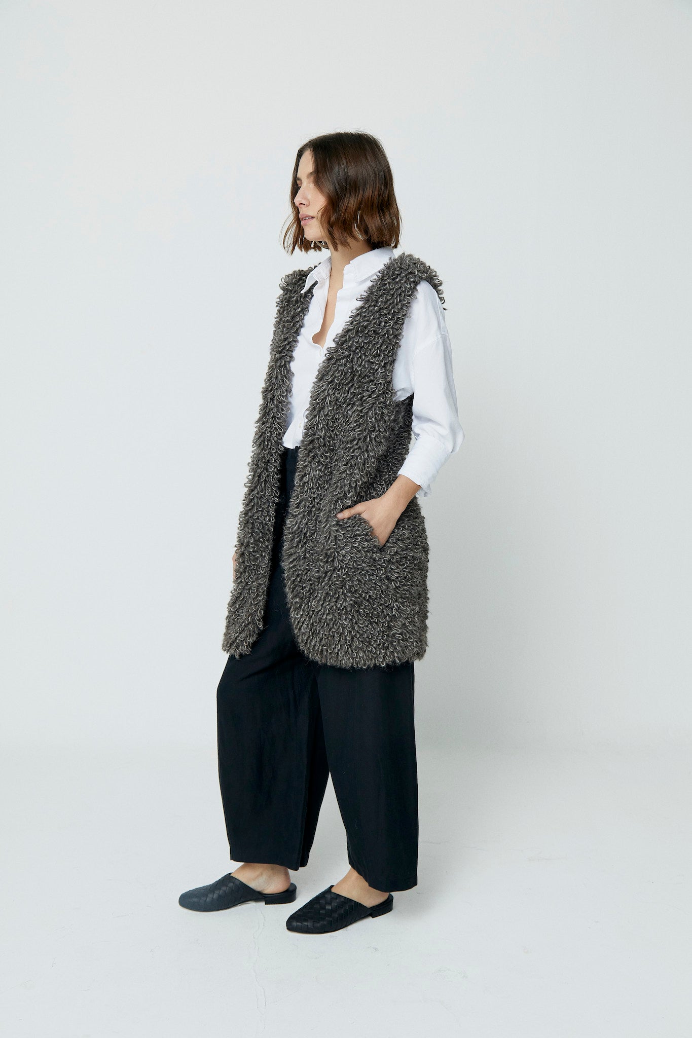 Shag Vest Long (Eco - Alpa) - TEJIDO