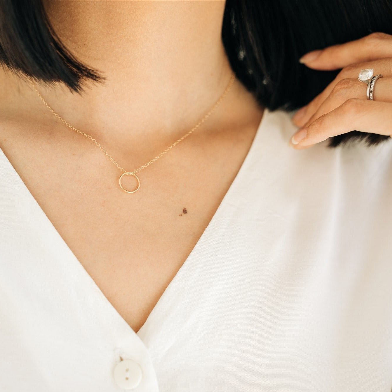 Sol Circle Pendant Necklace | Gold Fill - TEJIDO