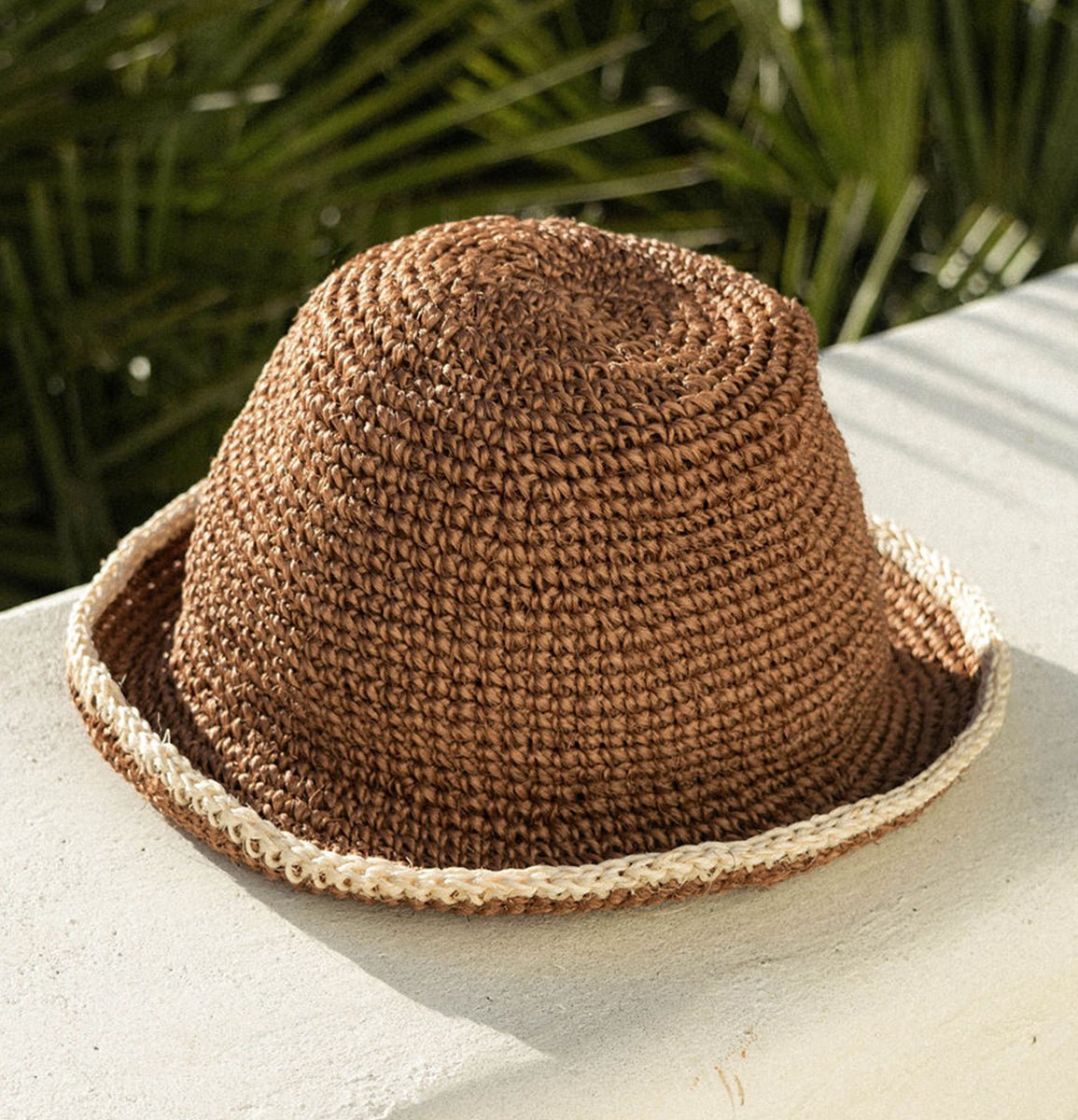 Summer Bucket Hat - Crocheted Brown - TEJIDO