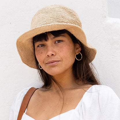 Summer Bucket Hat - Crocheted Natural - TEJIDO